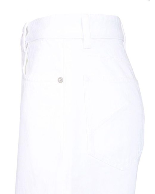Alaïa White Alaïa Rounded Trousers