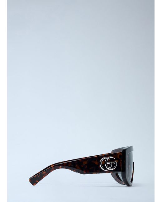 Gucci Gray Rectangle Sunglasses