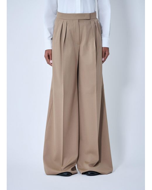 Max Mara Brown Wool Tailored Pants