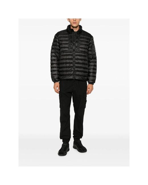C P Company Black Short Down Jacket for men