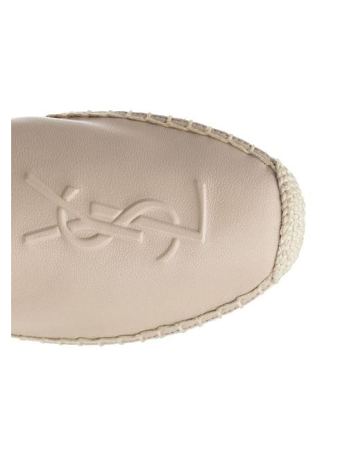 Saint Laurent Natural "Cassandre" Espadrilles