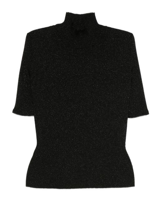 Missoni Black Robbed Turtle-Neck Sweater