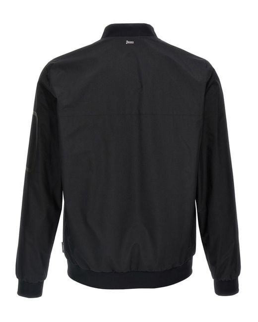 Herno Black Bomber Gore‑Tex for men