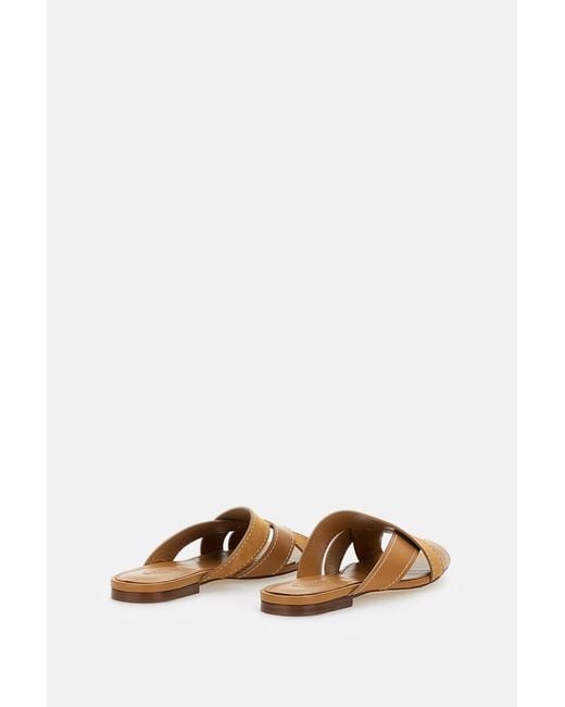 Tod's Black Smooth And Suede Leather Sandals