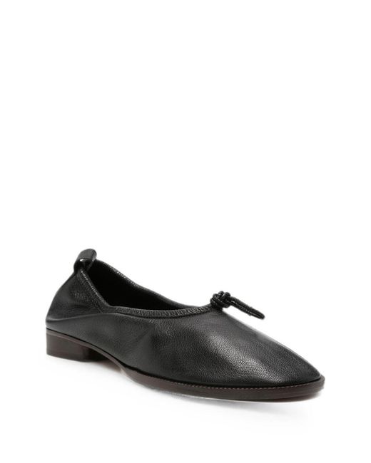 Hereu Black Puntera Leather Ballets