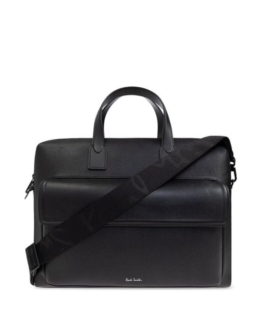 Paul Smith Black Leather Briefcase for men