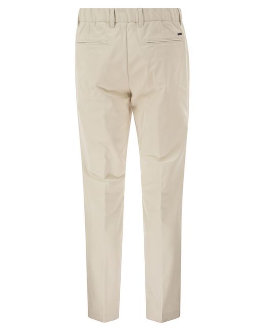 Herno Natural Technical Fabric Drawstring Trousers for men