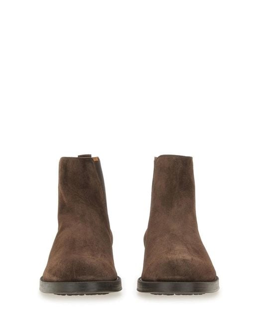 Tod's Brown Suede Ankle Boot for men