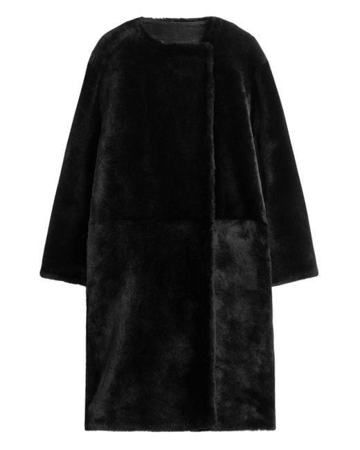 Totême  Black Shearling Coat