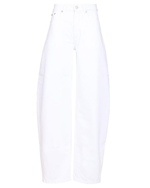 Alaïa White Alaïa Rounded Trousers