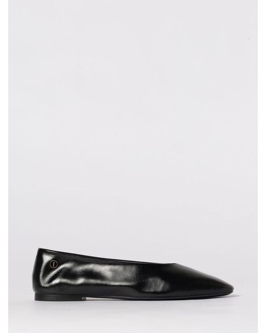 Saint Laurent White Sao Leather Ballerinas