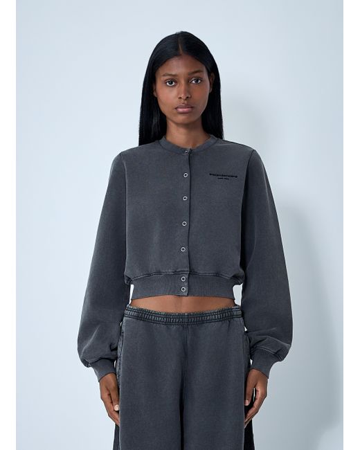 Alexander Wang Blue Logo Motif Cardigan