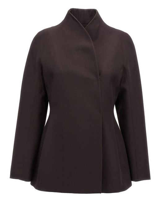 Fendi Black Grain De Poudre Wool Blazer