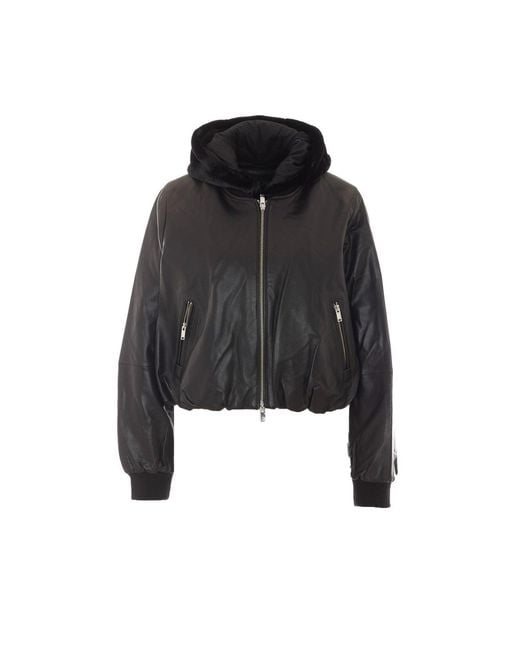 Moose Knuckles Black Cardin Bomber