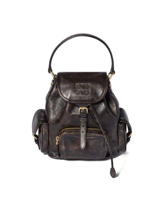Miu Miu Black Backpacks