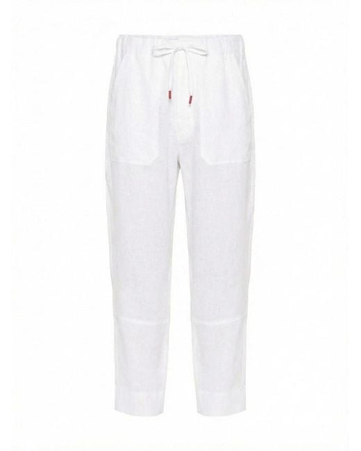 Kiton White 'Utilitarian' Pants for men
