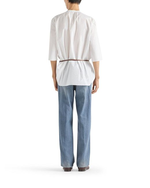 Prada Blue Five Pocket Jeans for men