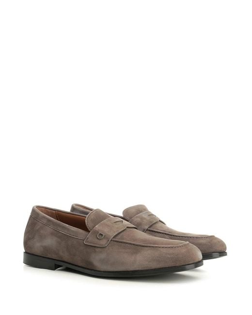 Ferragamo Gray "Tiberius" Moccasin for men