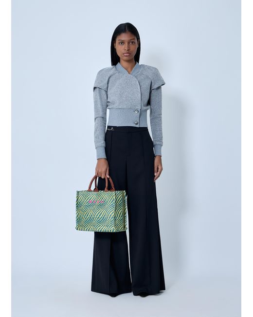 Marni Blue Wool Tailored Pants