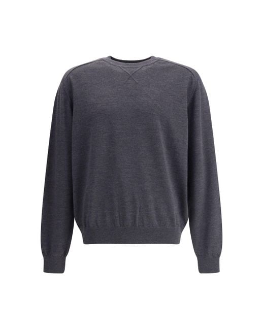 Jacquemus Blue Crew-Neck Sweater for men