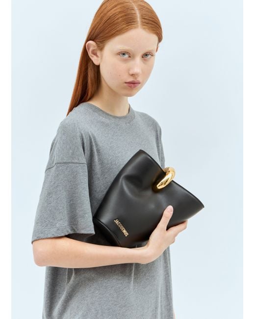 ショルダーバッグ・ポシェット Jacquemus Le Petit Bambola Bucket Bag Jacquemus Le Petit Bambola Leather Bucket bag - Black - One