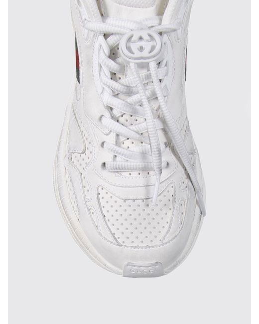 Gucci White 2.0 Perforated Leather Sneakers