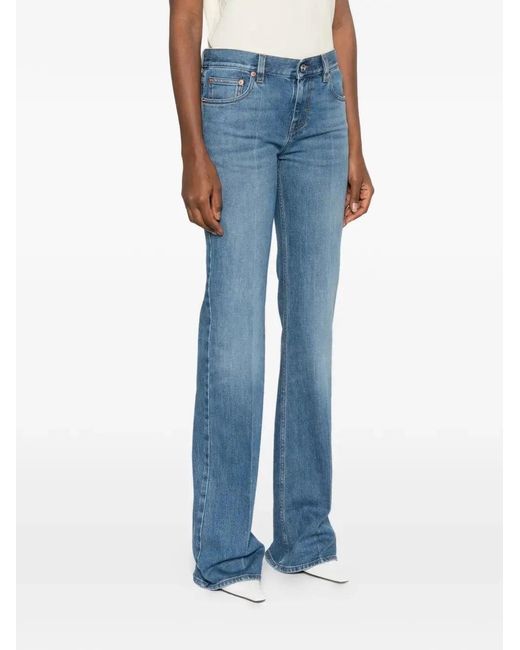 Gucci Blue Flare Pants