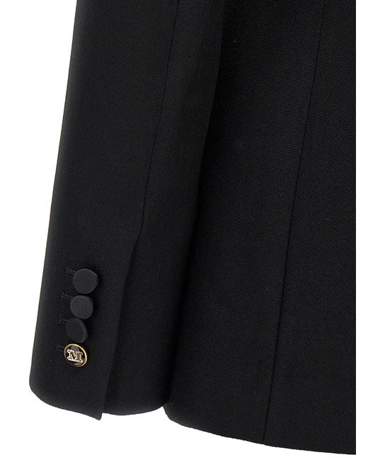 Max Mara Black "Grain De Poudre Smoking