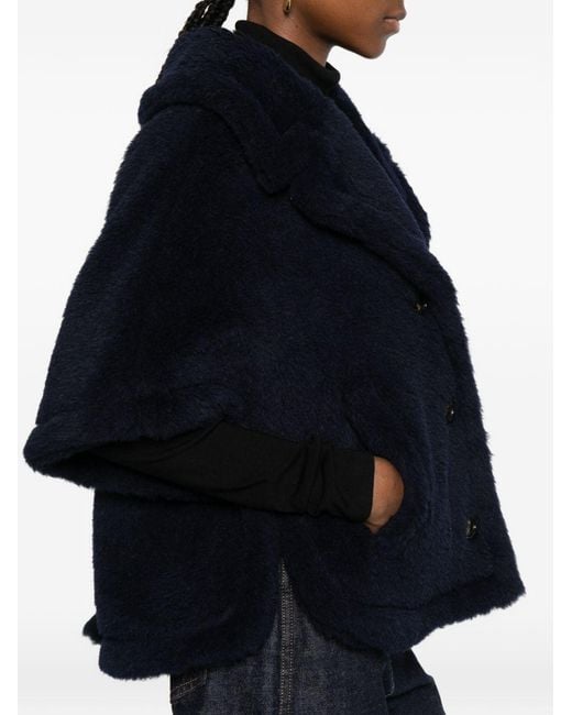 Max Mara Blue Wool Cape