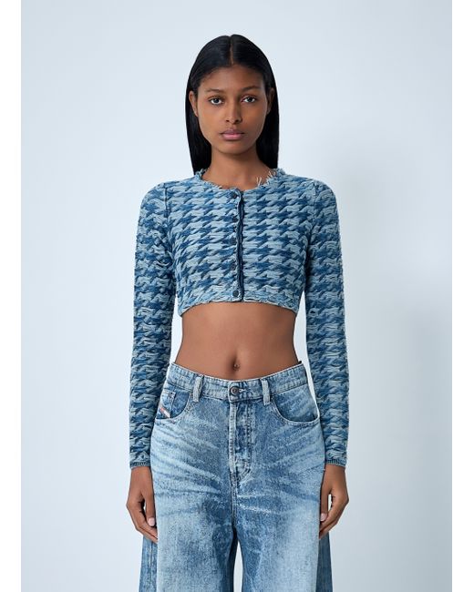 DIESEL Blue M-Hella Crop Top