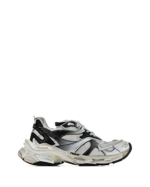 Balenciaga White Mesh Runner 2 Sneakers for men