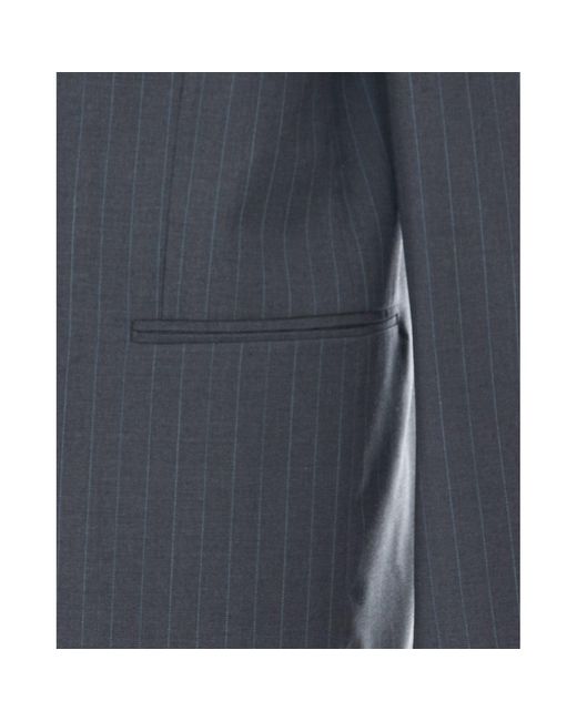 Gucci Blue Pinstripe Wool Jacket