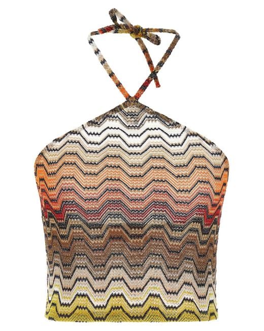 Missoni Gray Greek Pattern Top