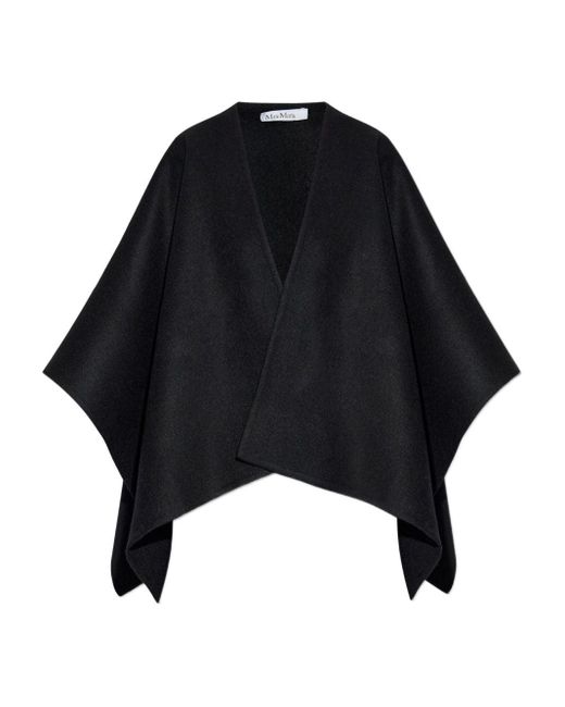 Max Mara Black Wool Cape