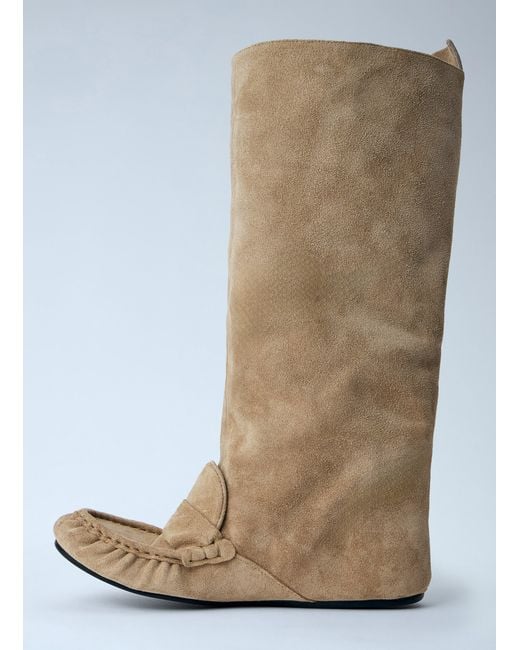 Acne Brown Suede Ankle Boots