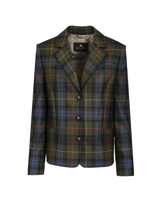 Etro Black Single-Breasted Blazer