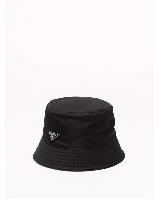 Prada Black Re-Nylon Bucket Hat for men