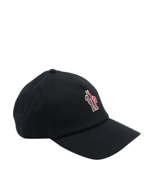 Moncler Black Logo Baseball Cap for men