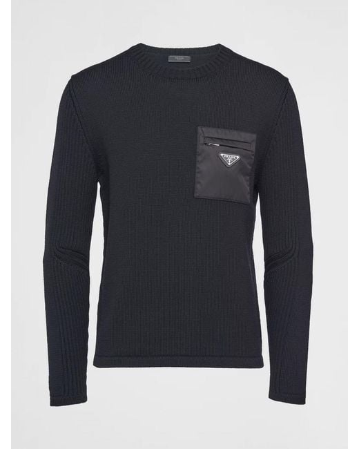 Prada Blue Sweater for men