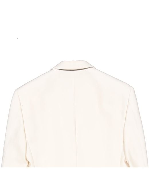 Brunello Cucinelli White Blazer Jacket