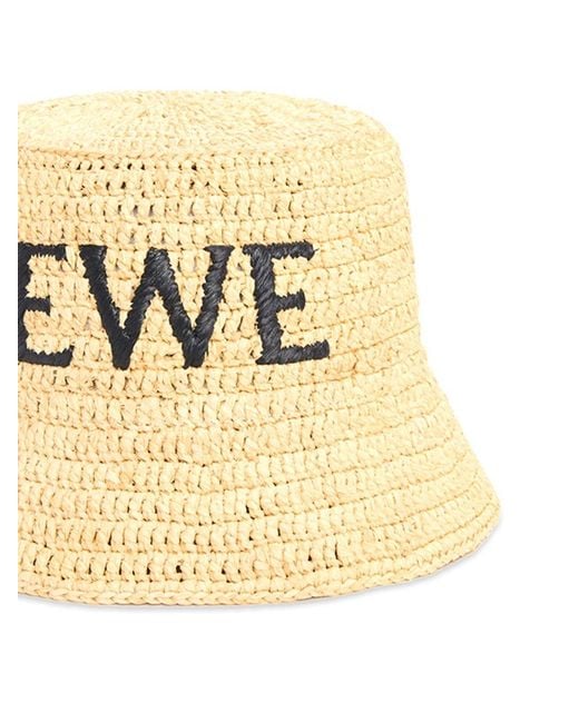Loewe Metallic Rafia Bucket Hat