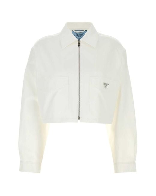 Prada White Twill Jacket