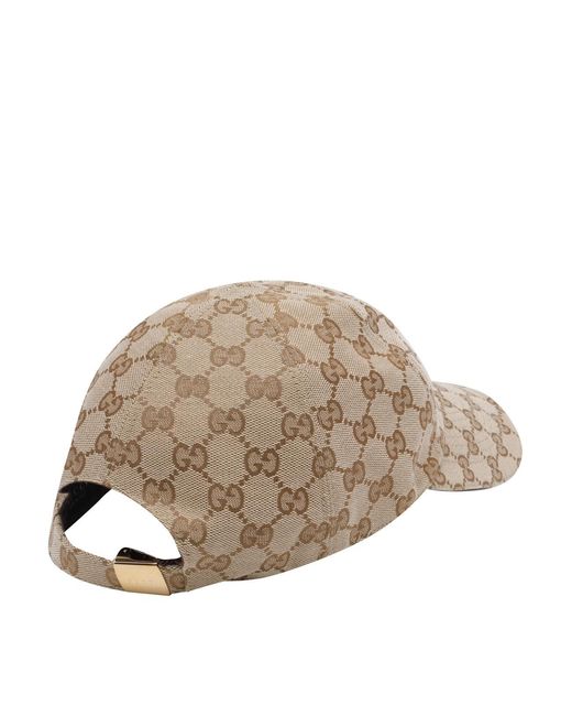 Gucci Natural Gg Logo Baseball Cap