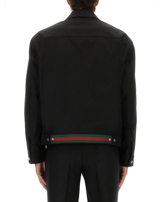 Gucci Black Cotton Twill Jacket