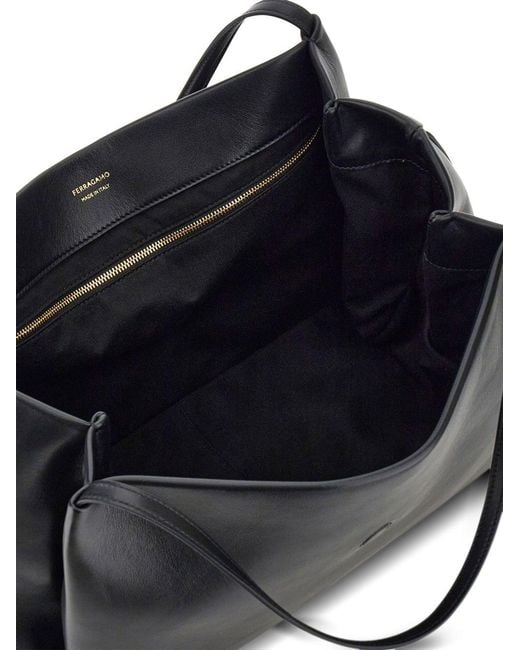 Ferragamo Black Chic Medium Tote Handbag