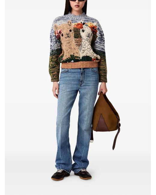 Stella McCartney Multicolor Alpaca-Pattern Sweater
