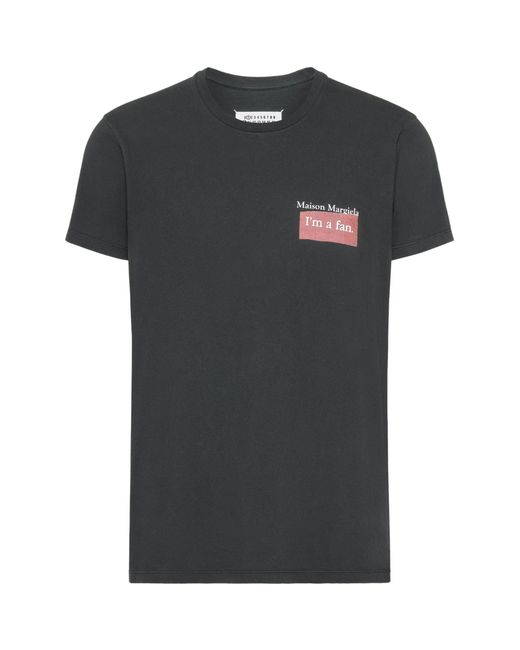 Maison Margiela Black Cotton T-Shirt for men