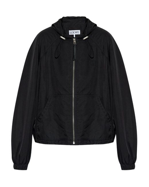 Loewe Black Hooded Blouson Jacket