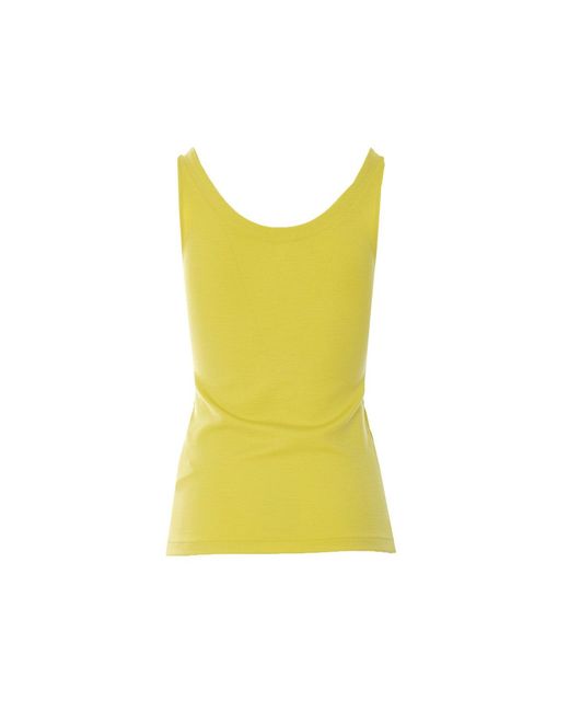 Auralee Yellow Wool Stretch Top