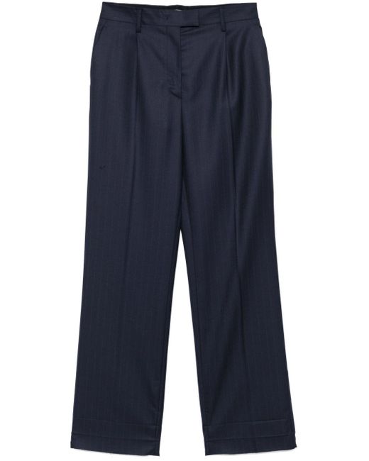 Prada Blue Pinstripe Trousers